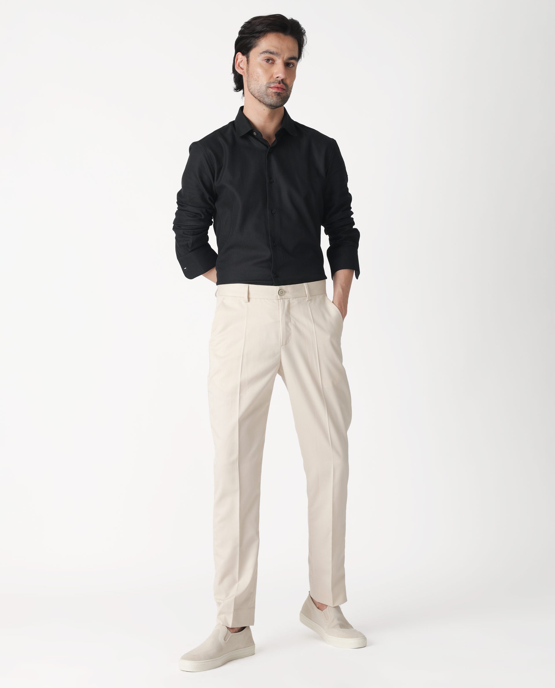 Buy Rust Trousers & Pants for Men by Rare Rabbit Online | Ajio.com